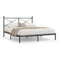 Metallbettgestell Doppelbett 160 x 200 cm aus Stahl rechteckig schwarz