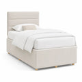 Polsterbett Einzelbett 90 x 200 cm Polyester rechteckig Beige