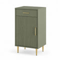 Sideboard Kommode mit Tuer und Schublade aus MDF 60 x 40 x 100 cm Olivgruen Gold