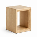 Hocker mit Stauraum 40 x 40 x 45 cm aus Eichenfurnier rechteckig Natur